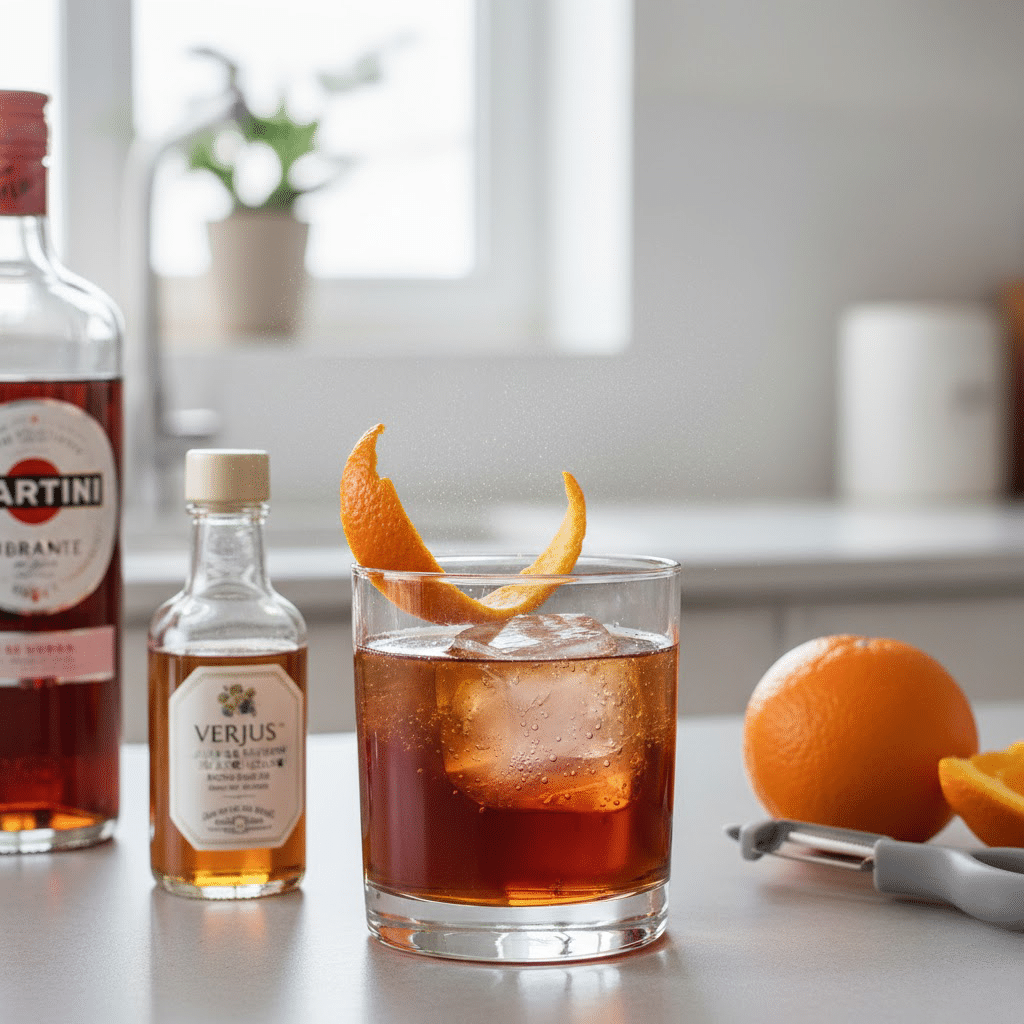 Mocktail Americano Ambré sans alcool amertume apéritif