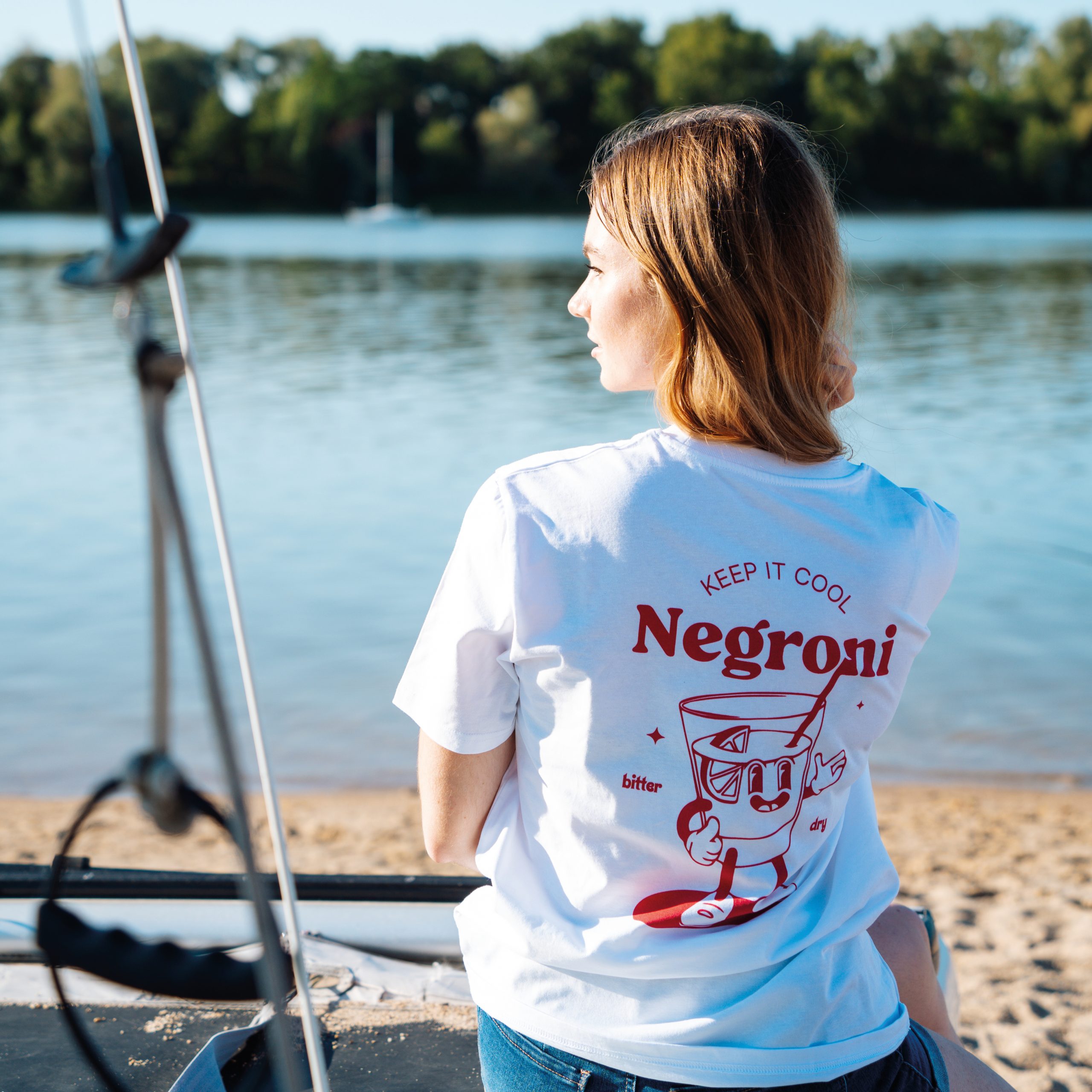 T-Shirt Negroni cocktail italien classique
